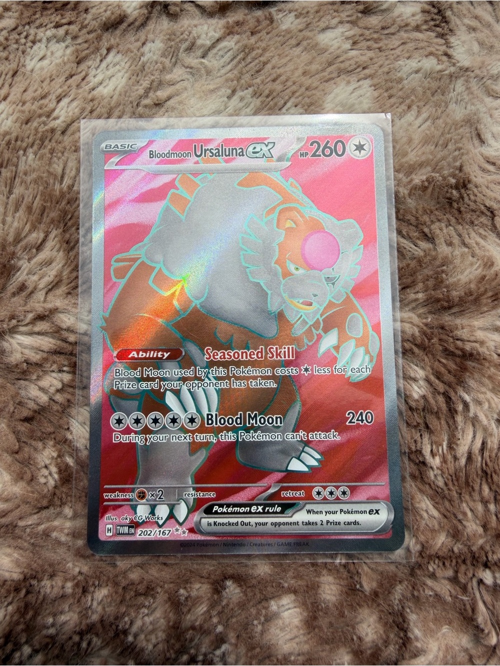 Bloodmoon Ursaluna ex Pokemon Card - 202/167